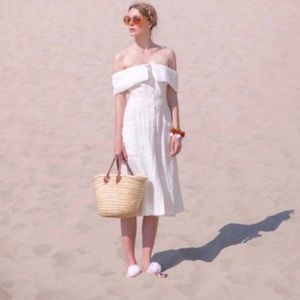 Reformation white linen dress